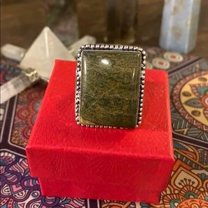 New! Alchemy63 Handmade Ocean Jasper .925 Ring